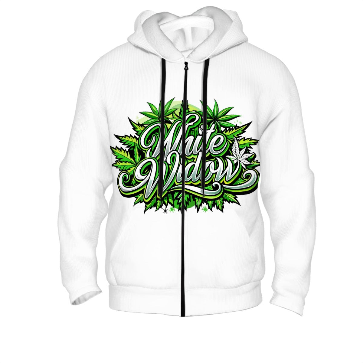 Men's Zip Up Hoodie White Haze