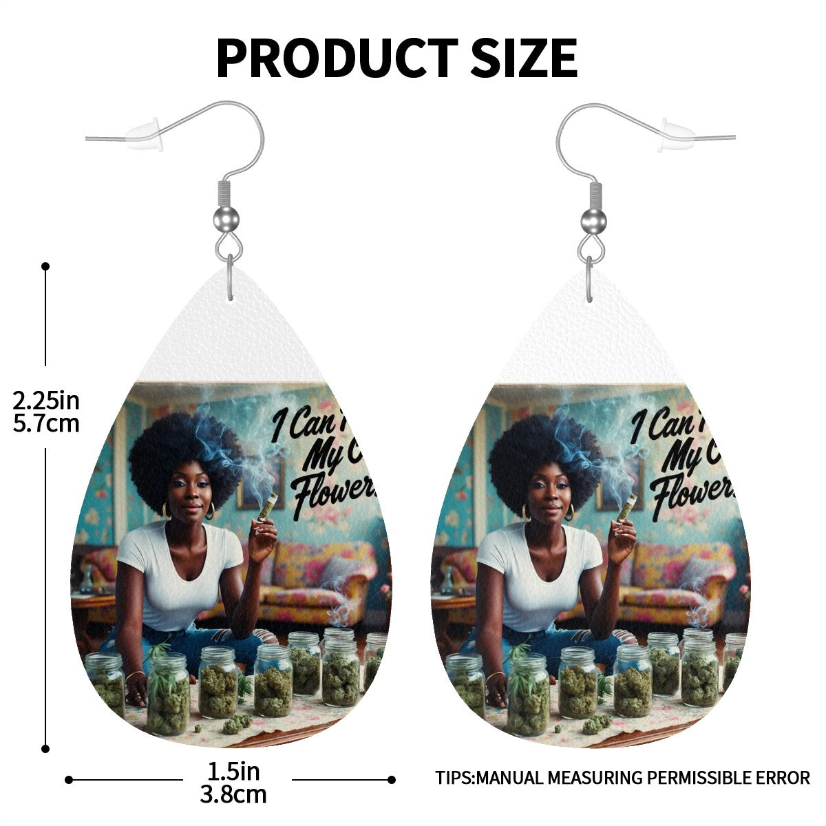 Leather Teardrop Earrings