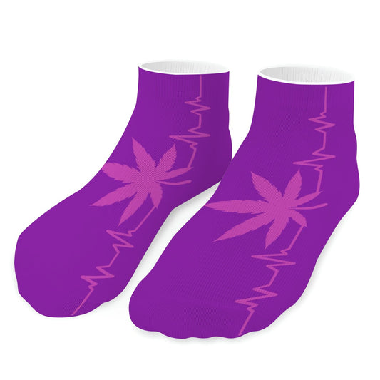 Ankle Socks My Heart Beat Purple and Pink