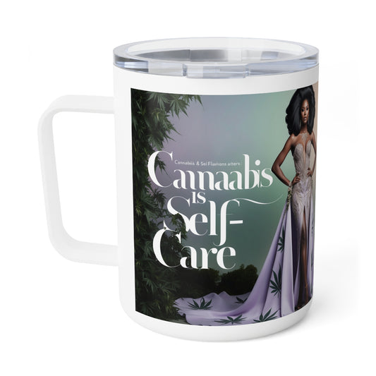 Cannabis Self-Care Insulated Coffee Mug - 10oz Stylish Drinkware