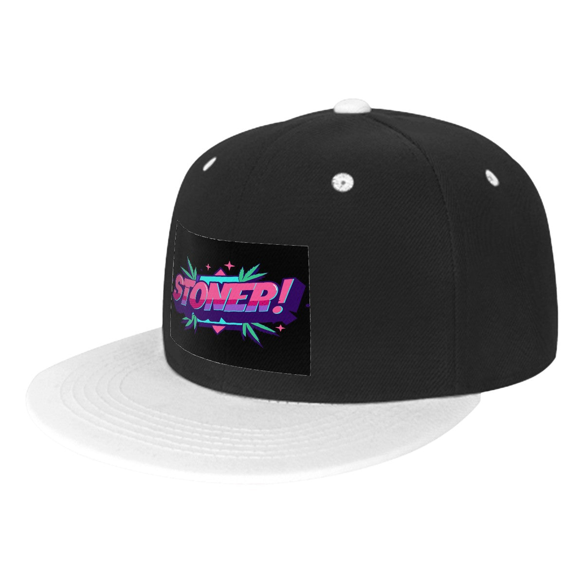 Stoner Flat Bill Hats Hip Hop Style Front Pattern