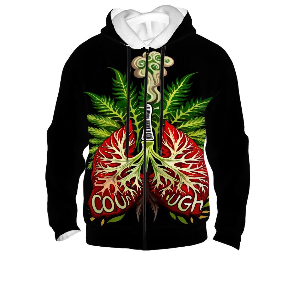 Men's Zip Up Hoodie Lungs