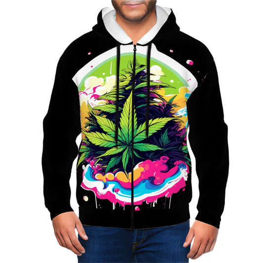 Men's Zip Up Hoodie Black