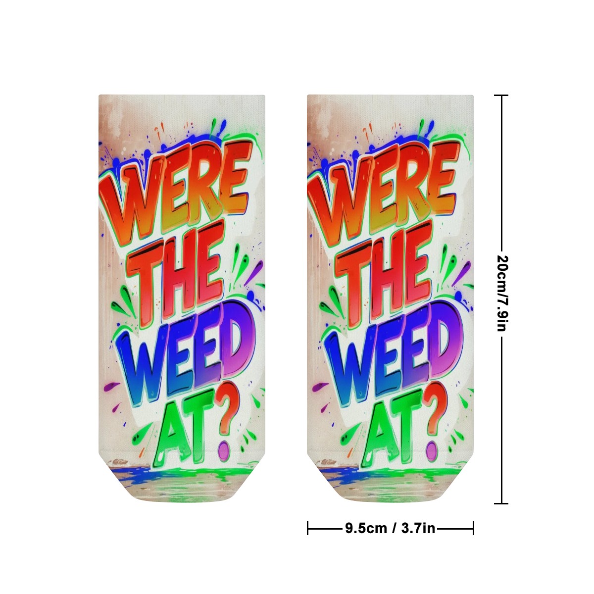 White Were The Weed At Ankle Socks