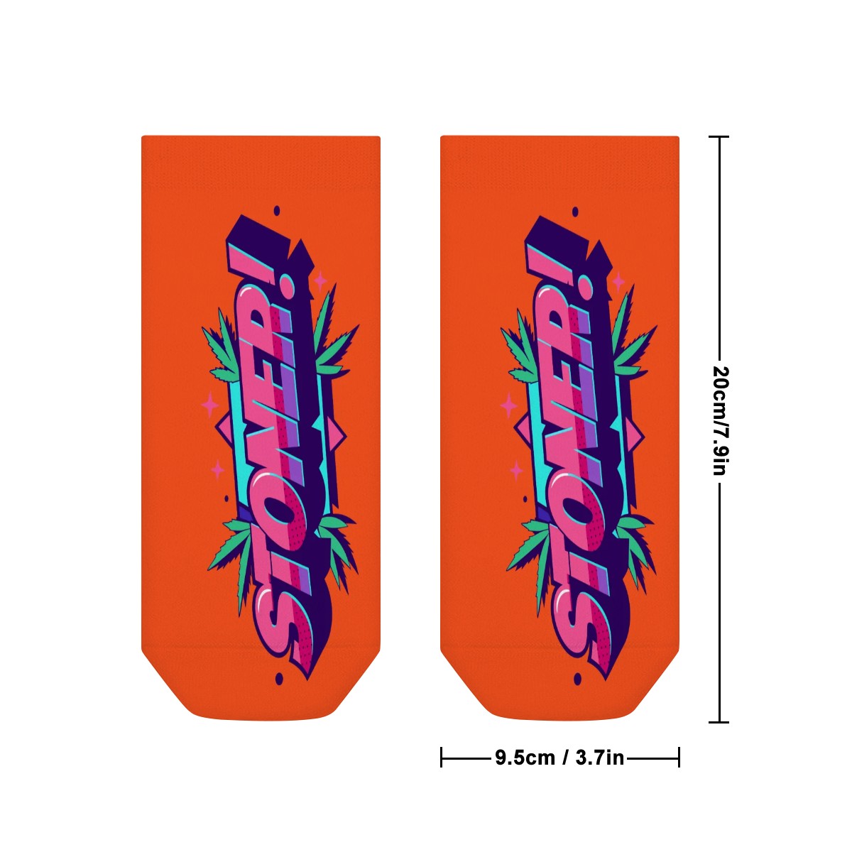 Orange Ankle Socks