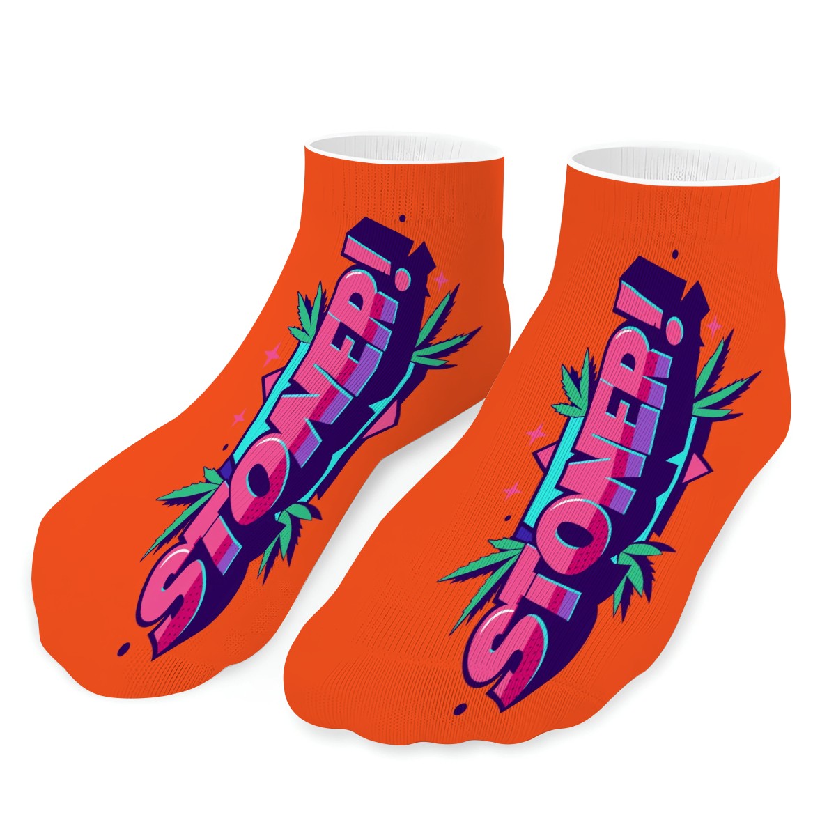 Orange Ankle Socks
