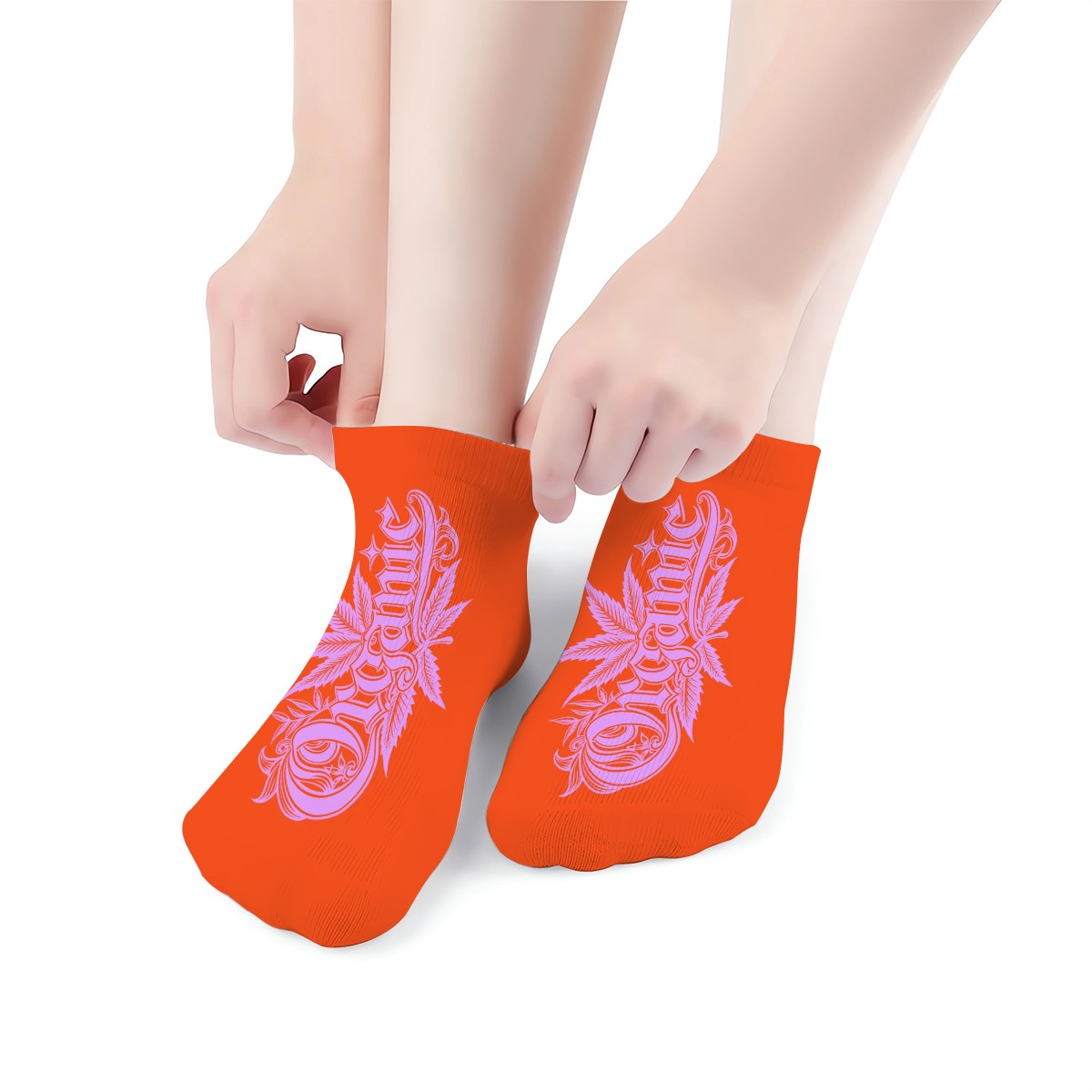 Orange Ankle Socks