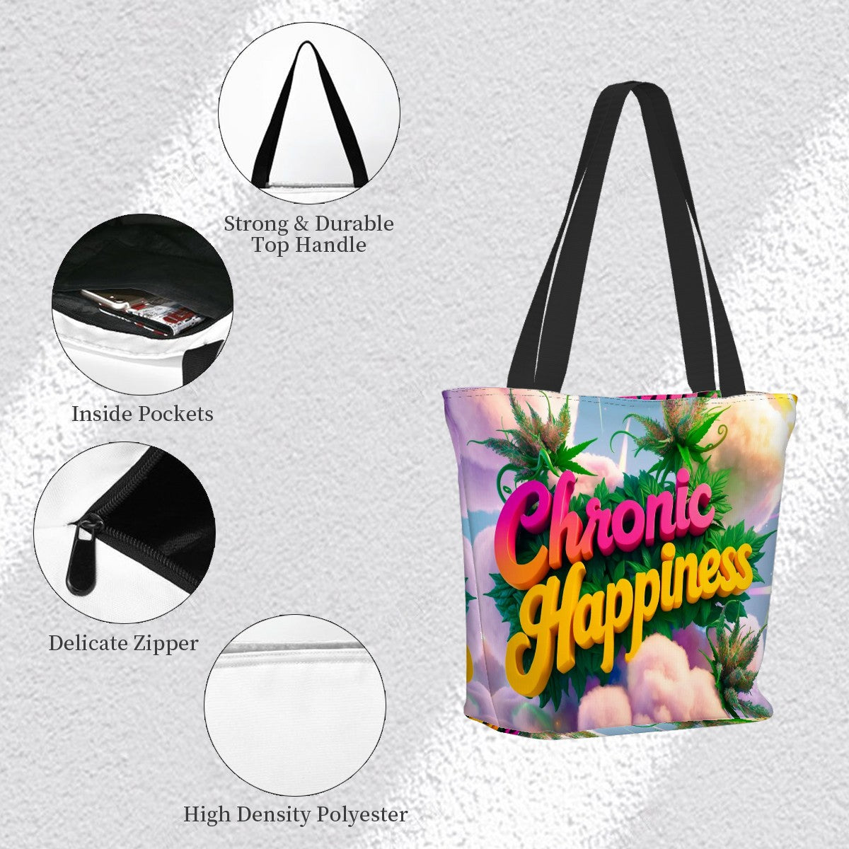 Chronic Happiness Women Shopping Bag