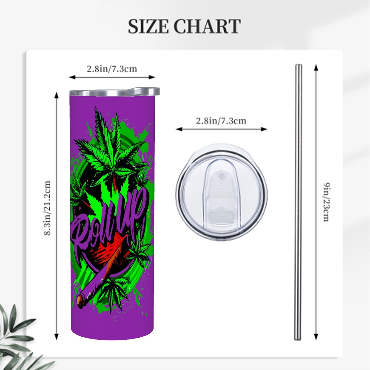 Purple Roll Up Tumbler