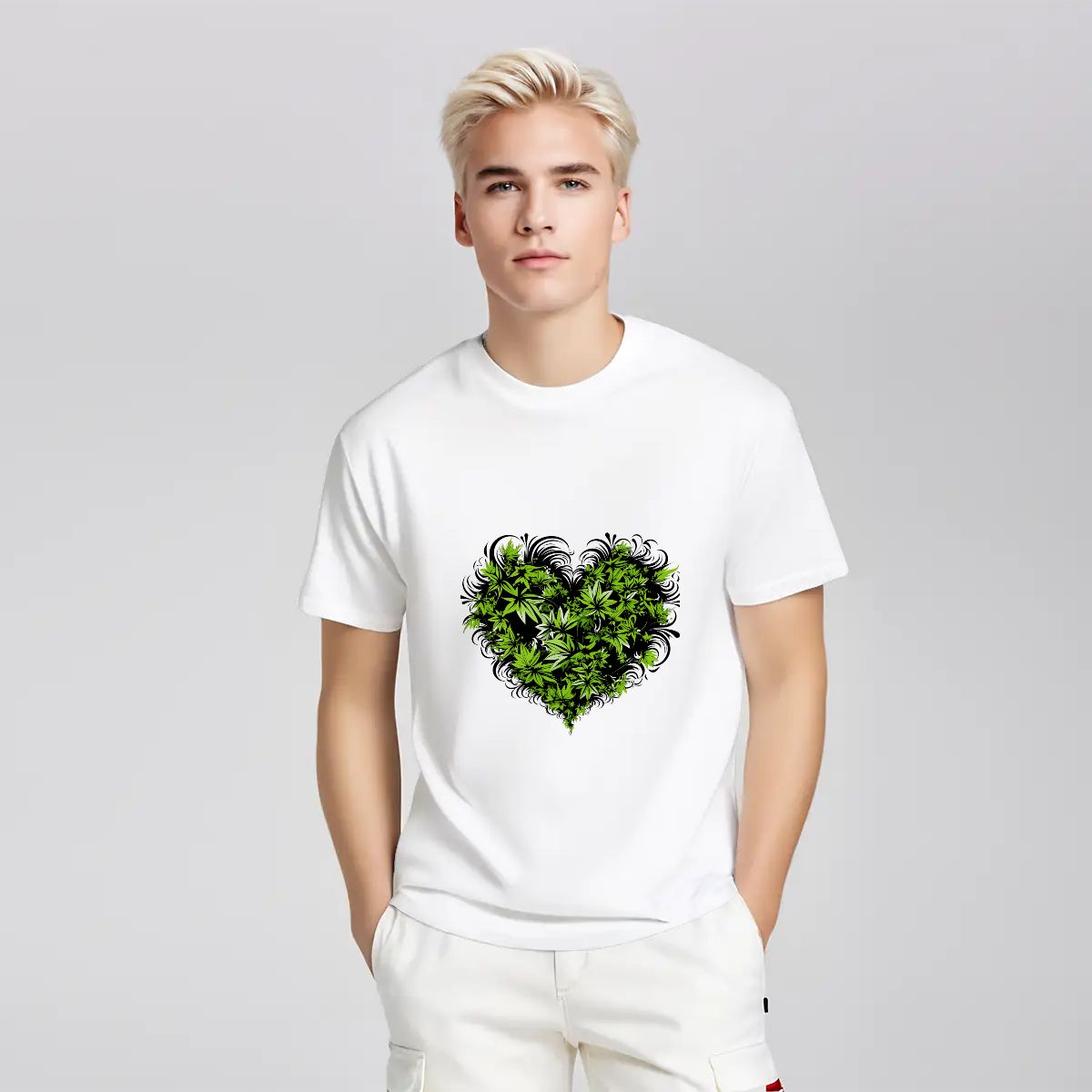 White Heart Men's Tee