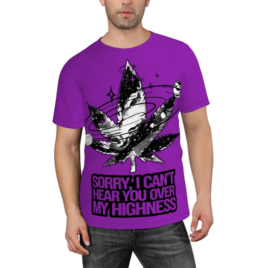 Men's Short Sleeve T Shirt Purple Sorry I Can't Hear you