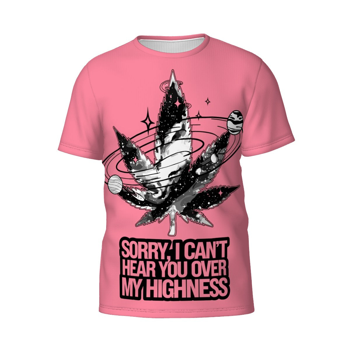 Men's Short Sleeve T Shirt Pink Sorry I Can't Hear you