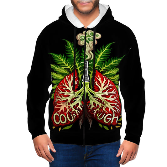 Men's Zip Up Hoodie Lungs