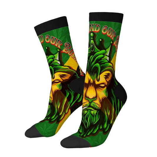 Jamaican We Mind Our Business Crew Socks