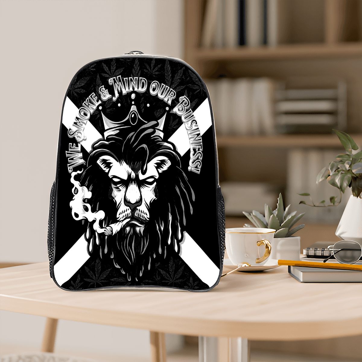 Black and White Jamaican We Mind Our Business Clear Transparent Backpack