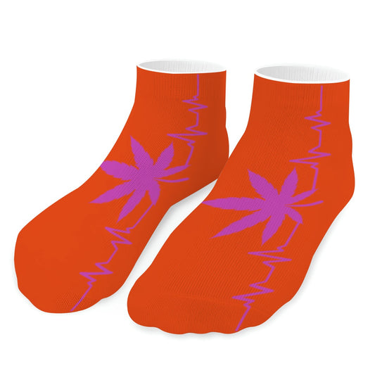 Ankle Socks Orange My heart Beats
