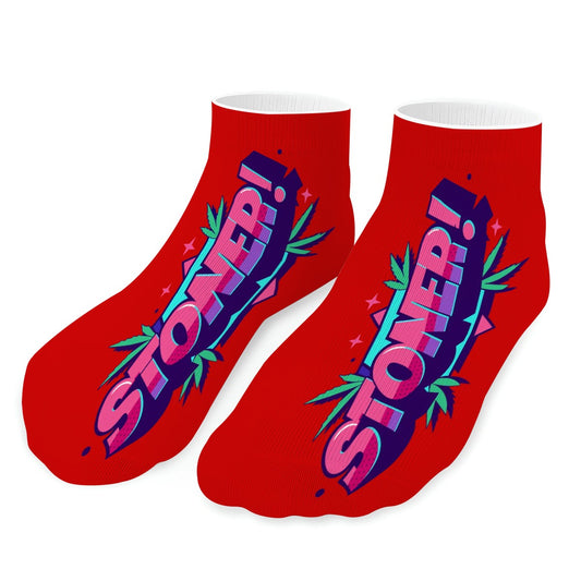 Red Stoner Ankle Socks
