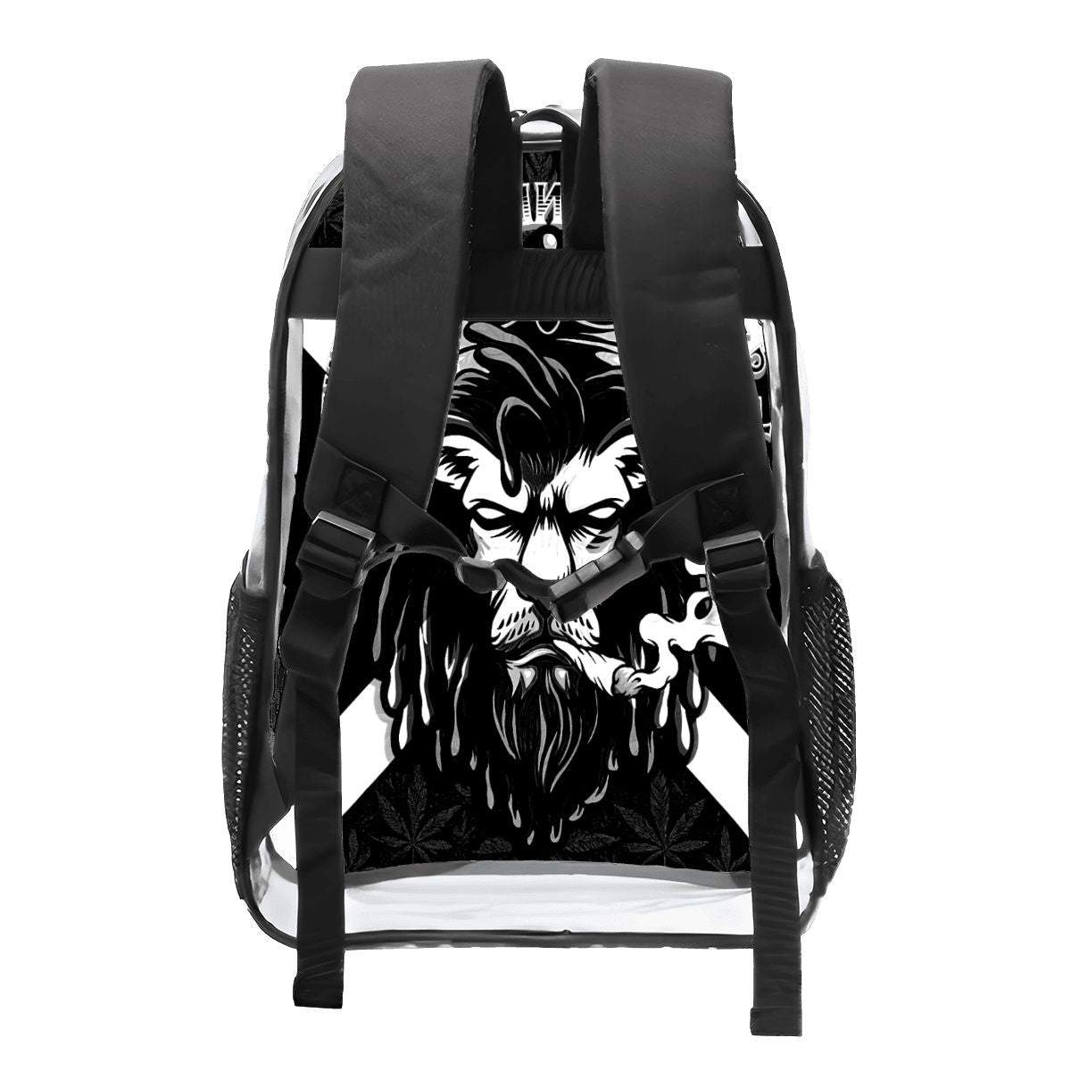 Black and White Jamaican We Mind Our Business Clear Transparent Backpack