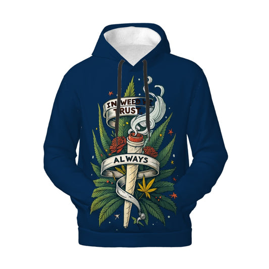 Mens Hoodie with Pockets Blue