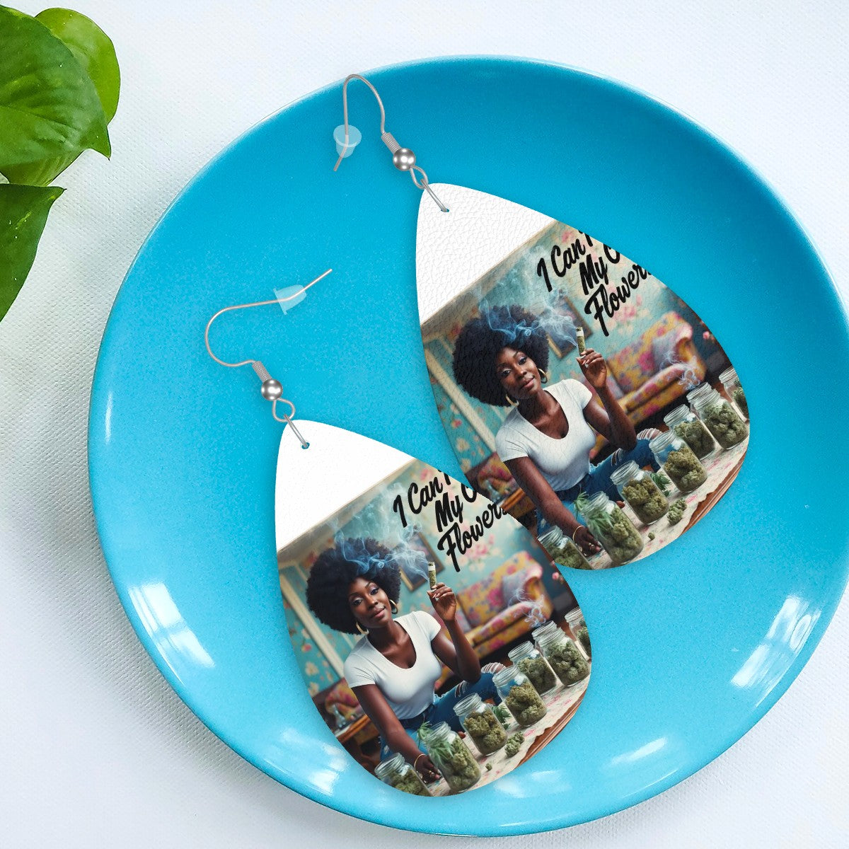 Leather Teardrop Earrings
