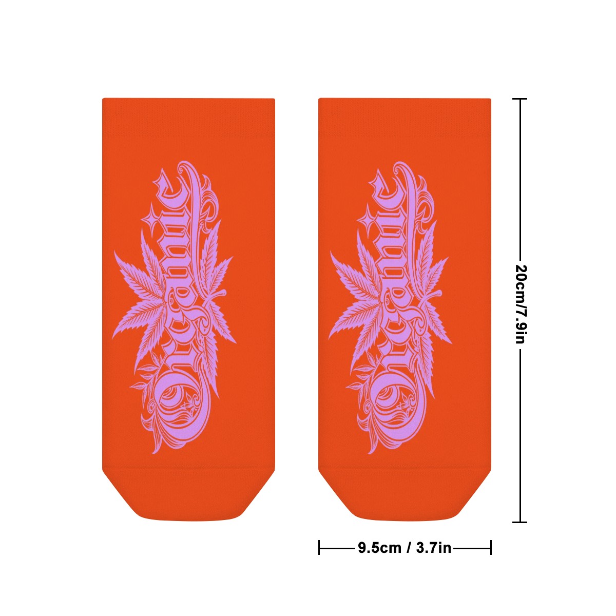 Orange Ankle Socks