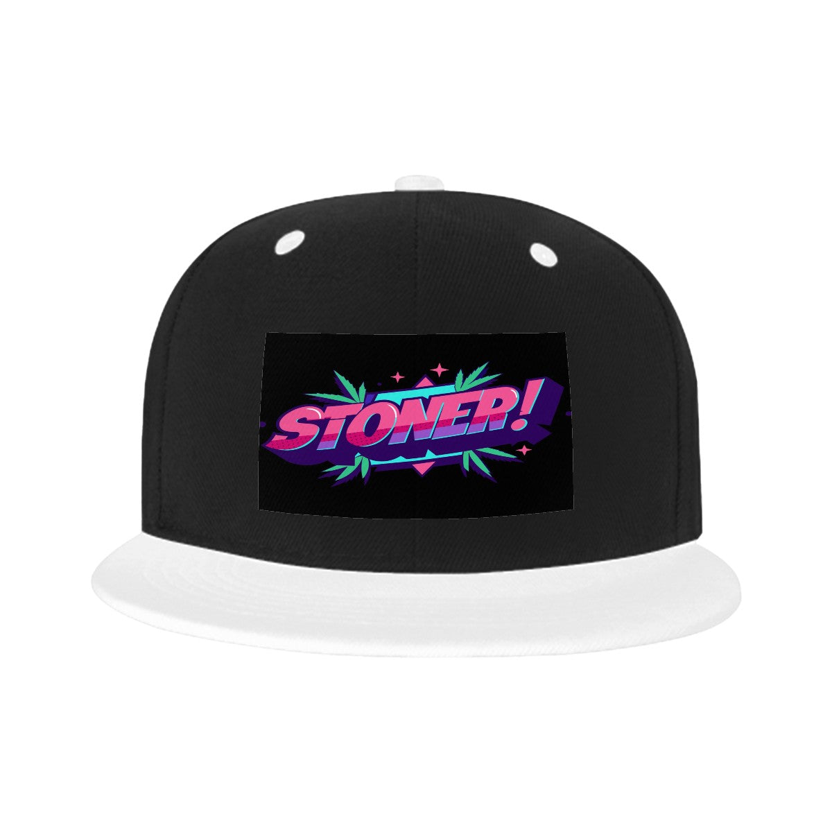 Stoner Flat Bill Hats Hip Hop Style Front Pattern